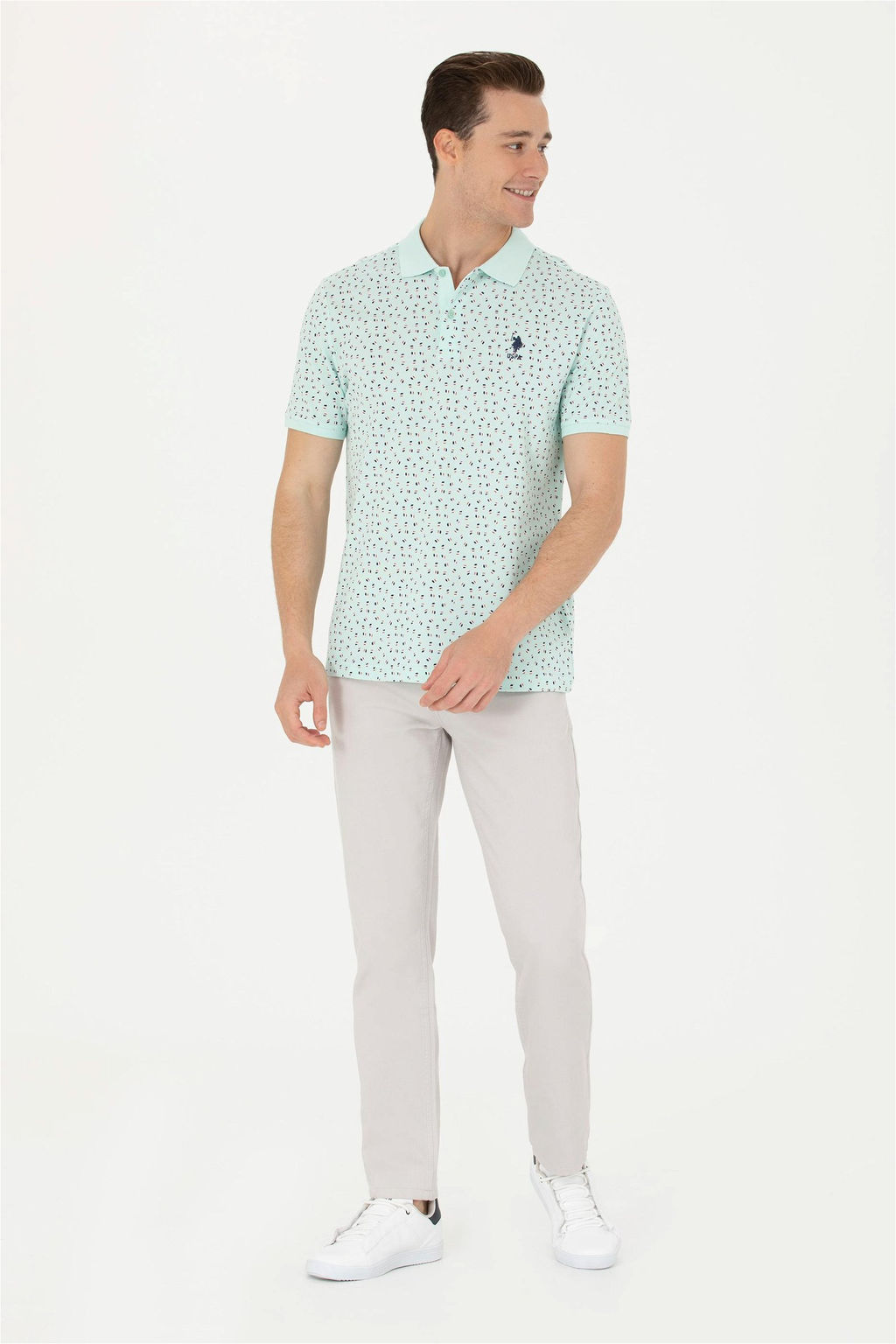 Мужская футболка водно-зеленого цвета - U.s. polo assn фото 4