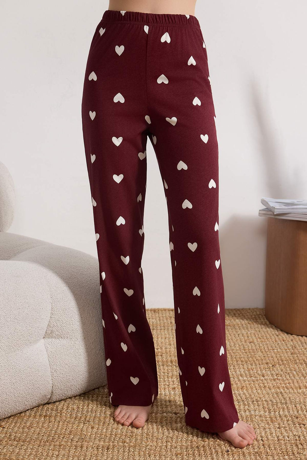 Trendyolmilla Lacivert %100 Pamuklu Kalpli Orme Pijama Tak?m? THMAW21PT0548 фото 48