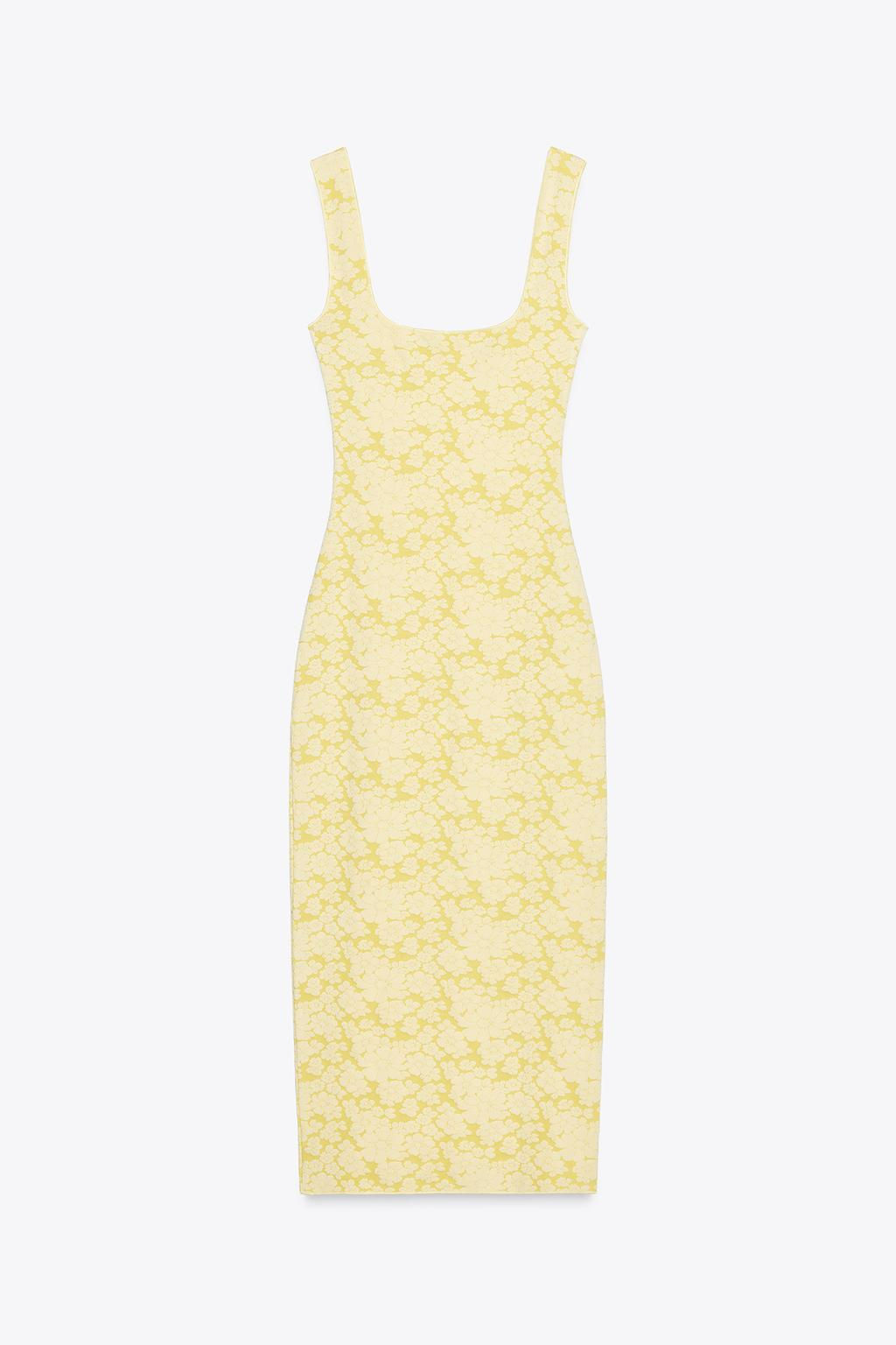 STRETCH SQUARE NECK DRESS - Zara фото 14