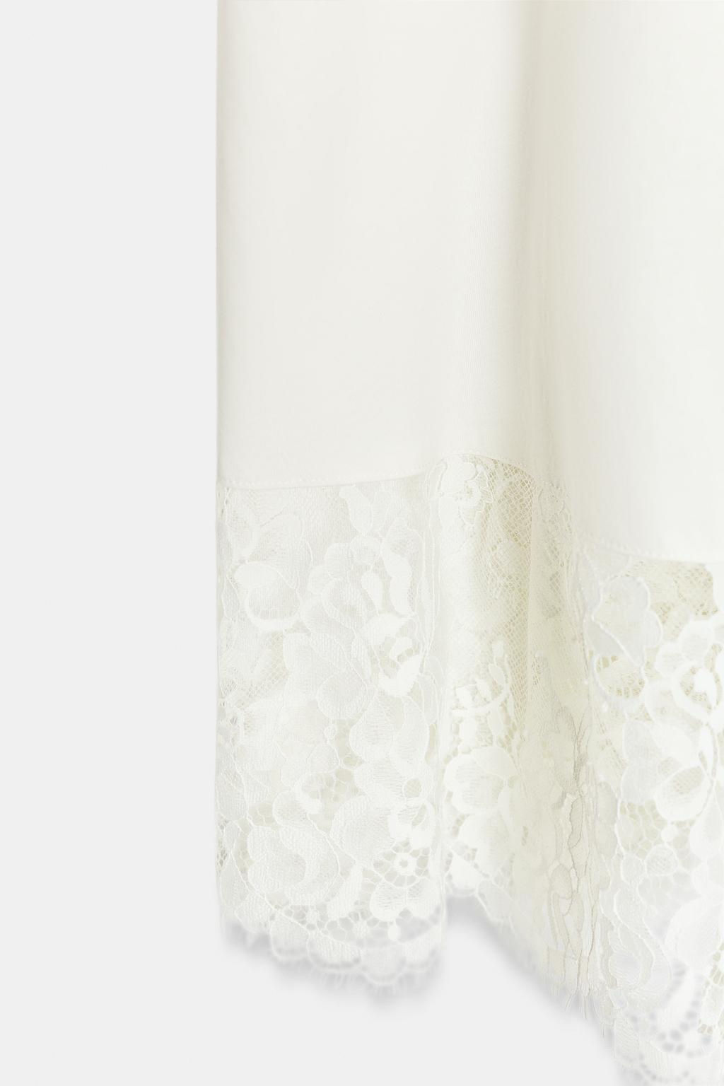 LACE VOLUMINOUS MIDI SKIRT - Zara фото 7