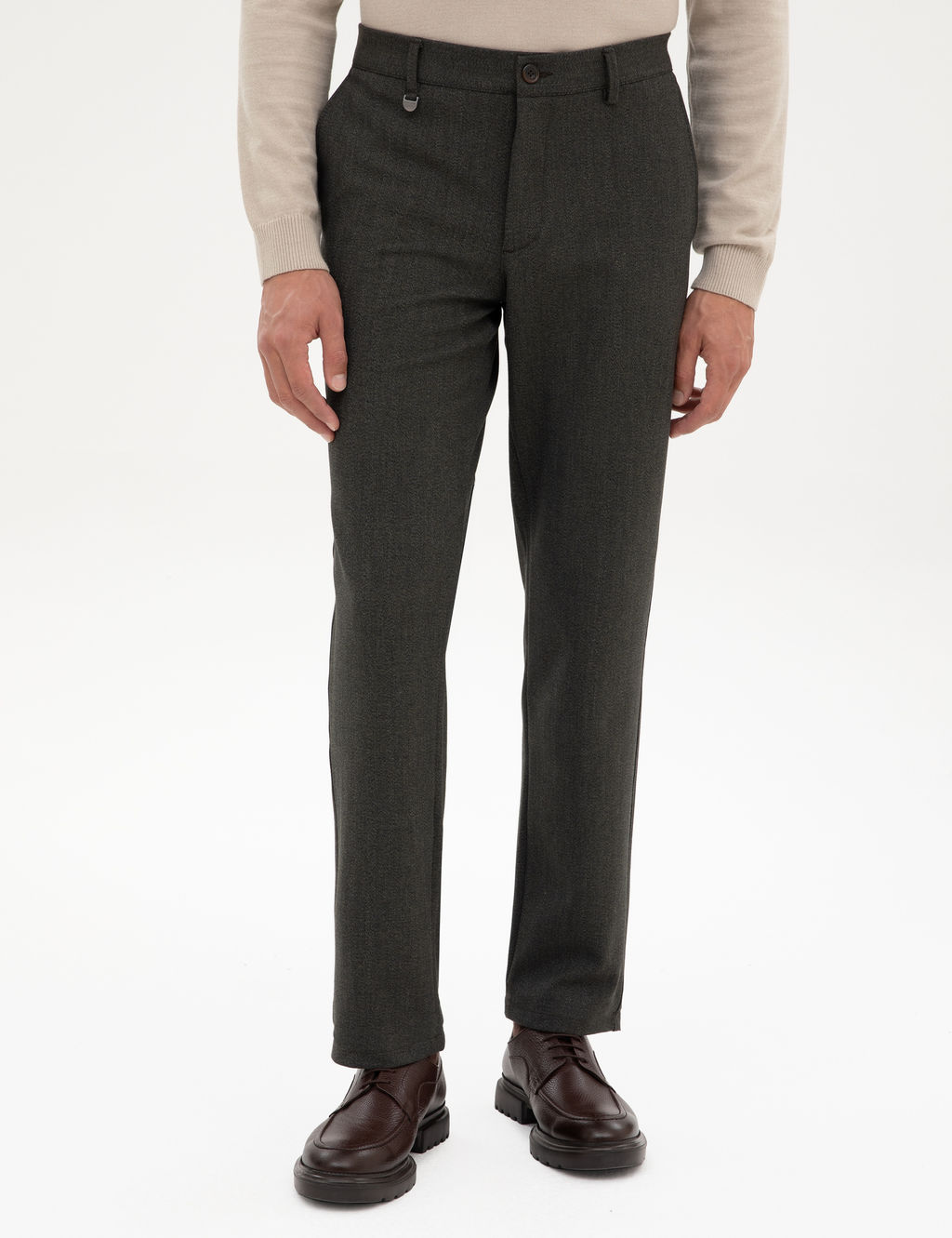 Haki Slim Fit Kuma_ Pantolon