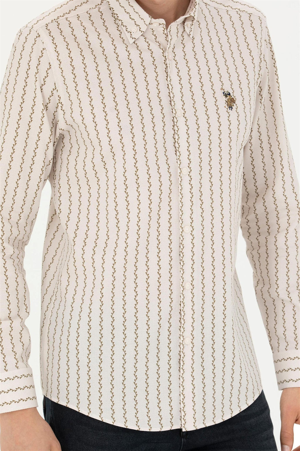Мужская рубашка с длинным рукавом Stone - U.s. polo assn фото 6