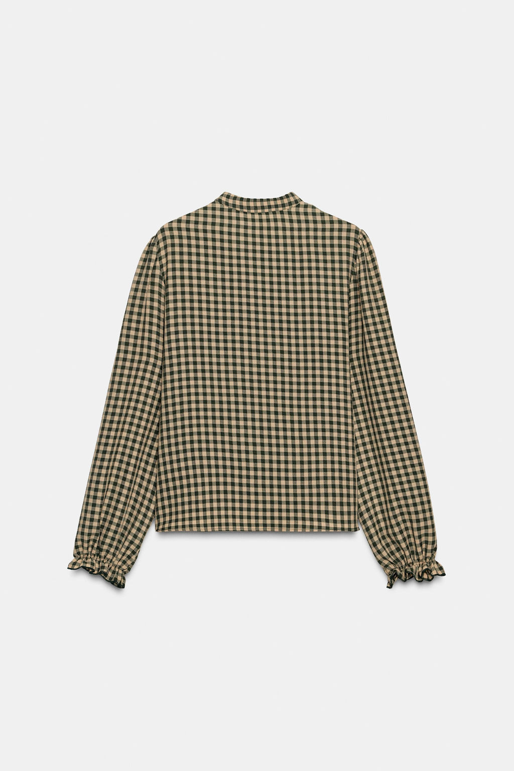 GINGHAM BLOUSE WITH RUFFLES - Zara фото 7