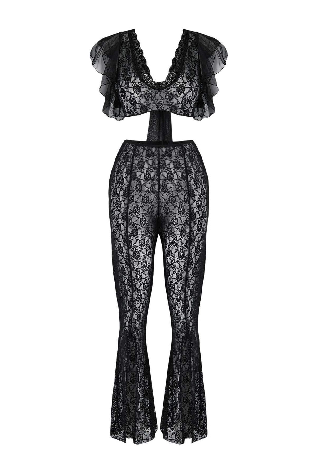 Siyah Dantel Kaps?z Ic Camas?r? Tak?m? THMAW26CC00030 - Trendyolmilla фото 5