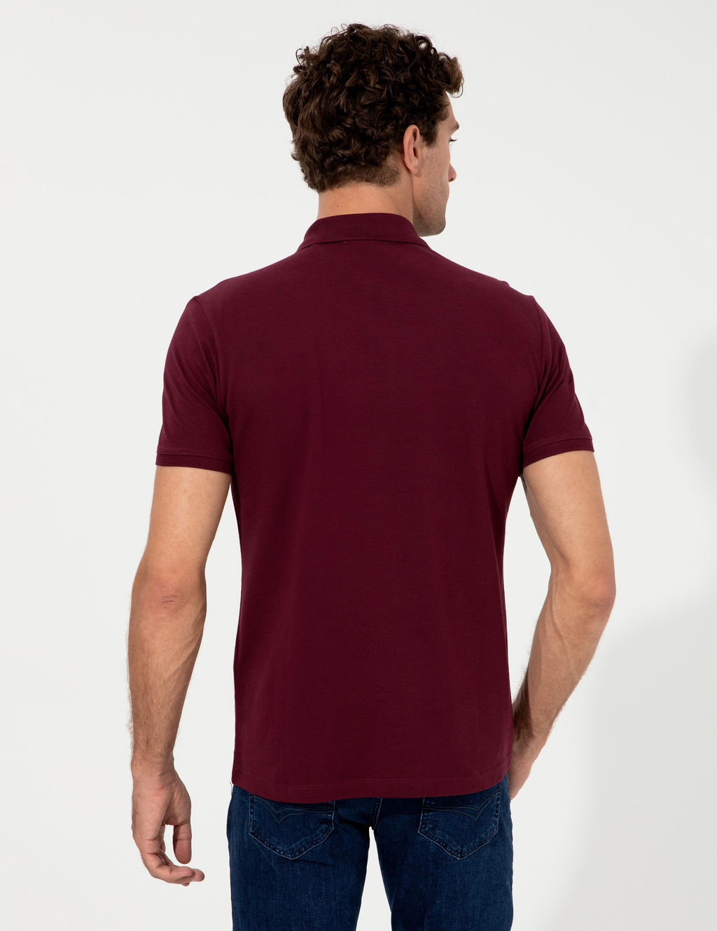 Темно-красная приталенная футболка - Cacharel фото 5