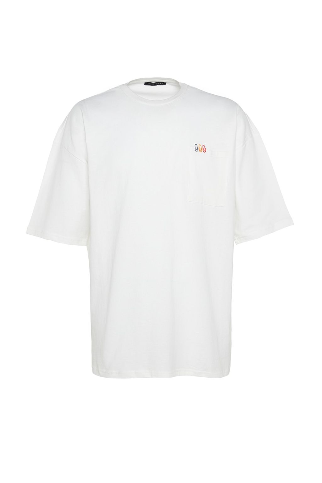 TRENDYOL MAN Oversize/Genis Kesim Renkli Minimal Nak?s Islemeli Cepli %100 Pamuk Tok T-shirt TMNSS23TS00100 - Trendyolmilla фото 7