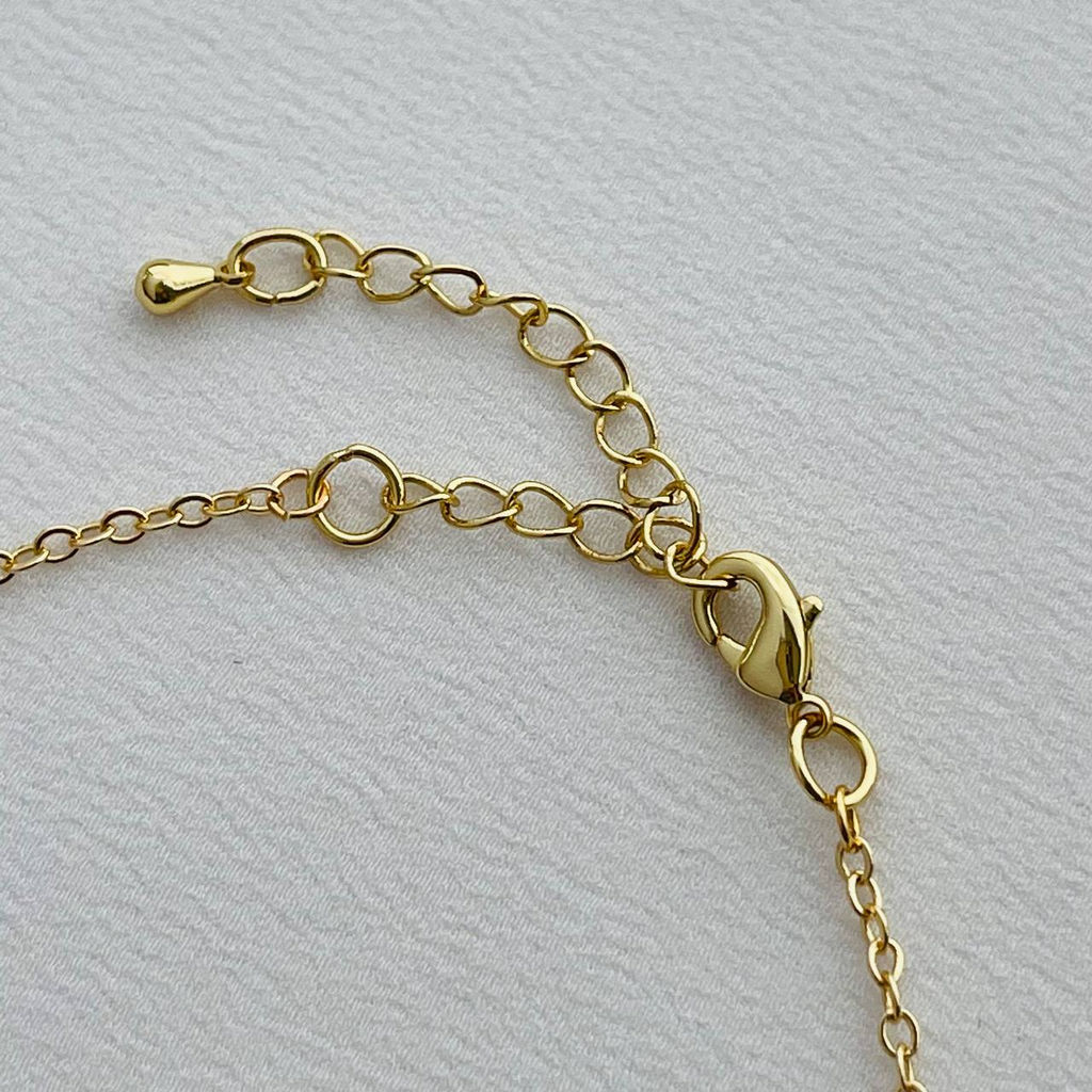 Колье на цепочке с Гранатом (Пироп) 46 см +