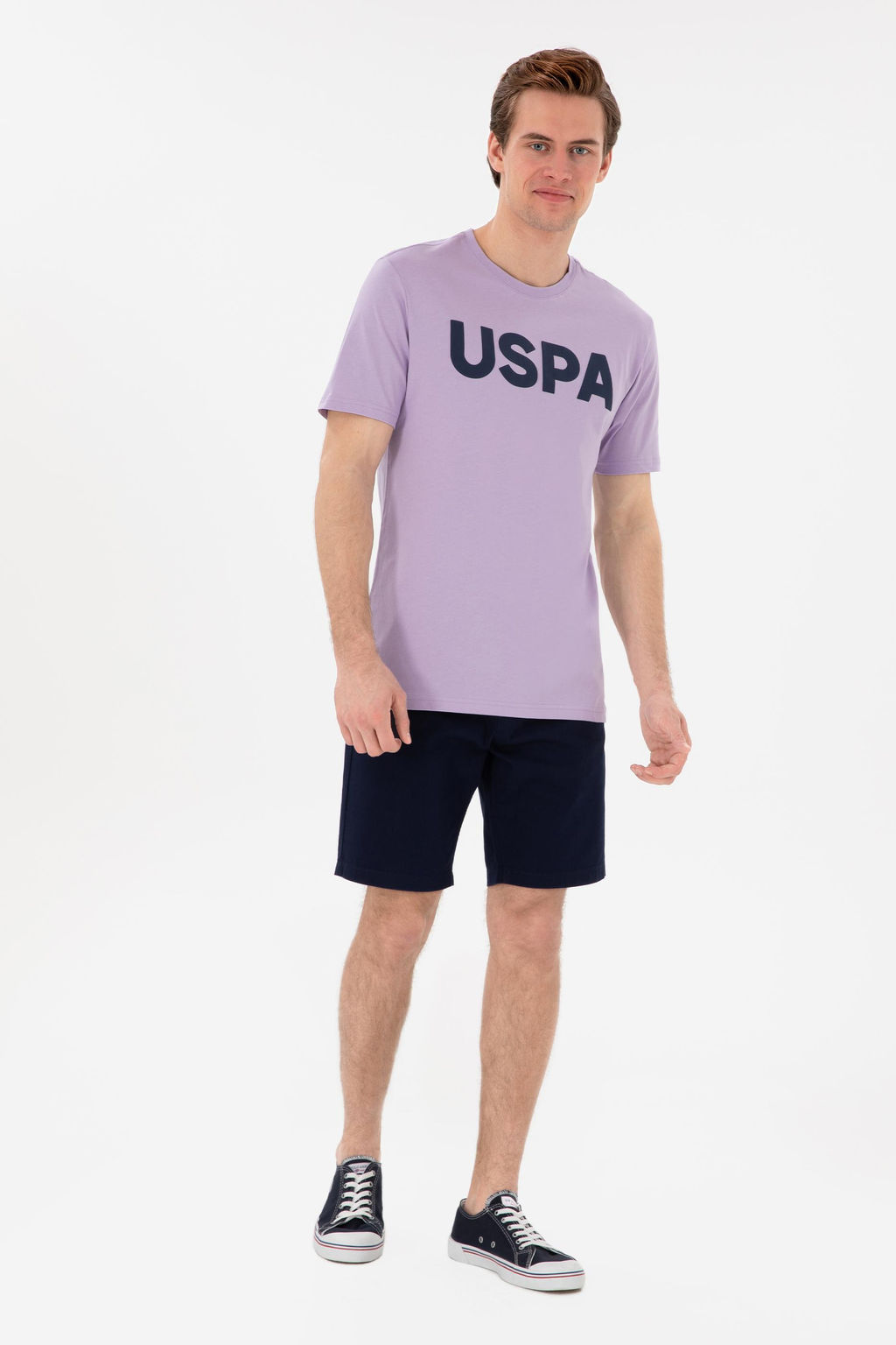 Erkek Regular Fit Bisiklet Yaka Lila Basic Ti__rt Sepette S_rpriz _ndirim - U.s. polo assn фото 4