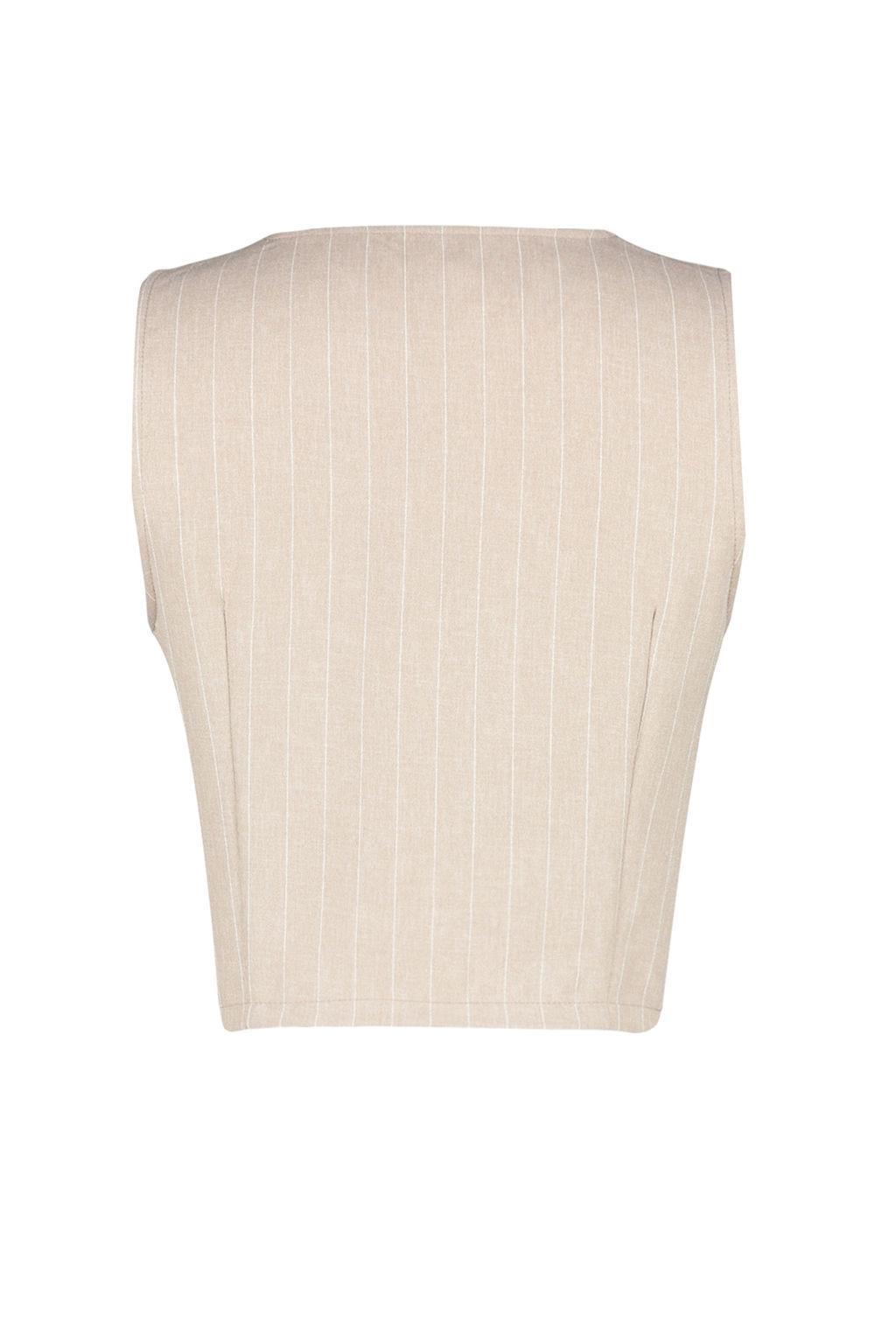 Trendyolmilla Bej Cizgili Dugmeli Crop Dokuma Bluz TWOSS24BZ00173  фото 9