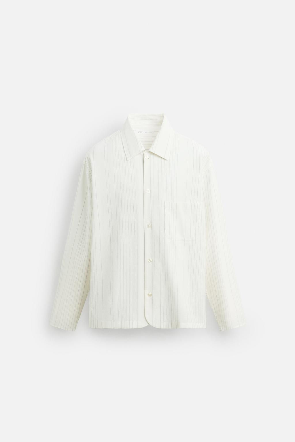 STRIPED TEXTURED SHIRT - Zara фото 8