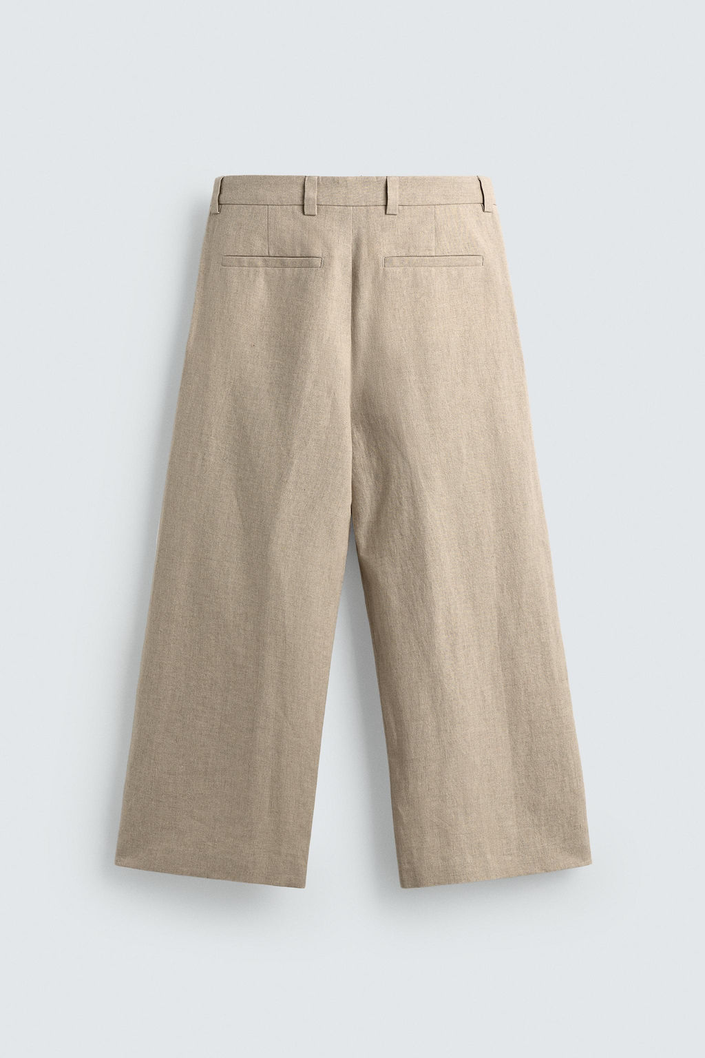 PANTAL?N PLIEGUES TRAJE RELAXED FIT / Beige claro
