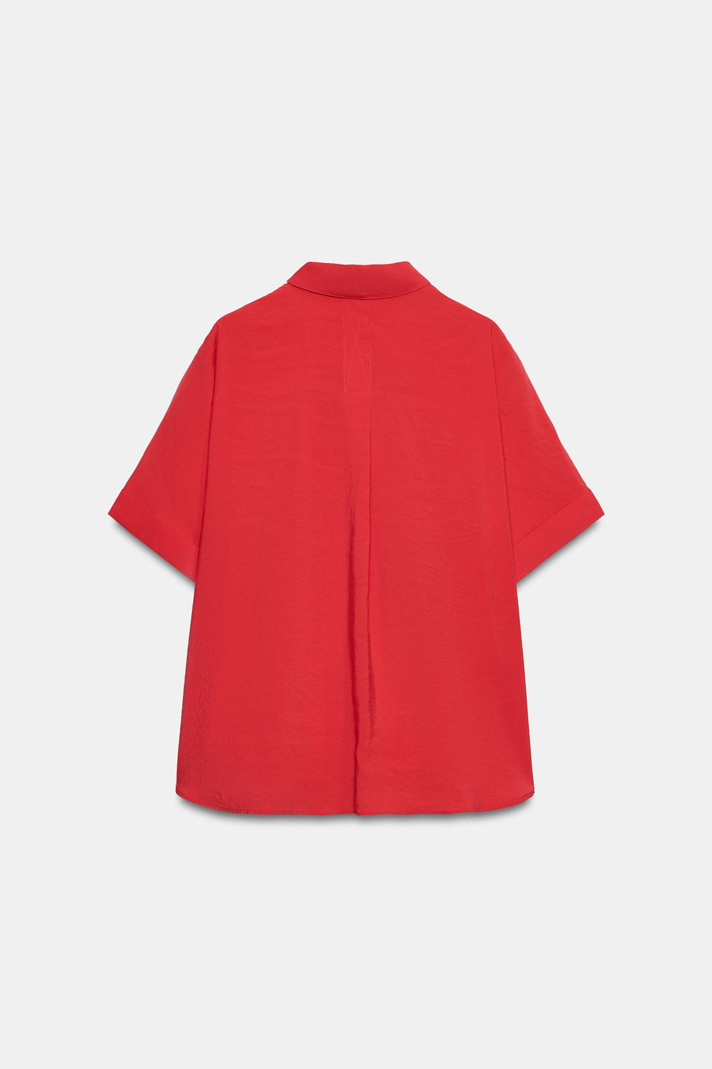 CAMISA FLUIDA MANGA CORTA / Rojo