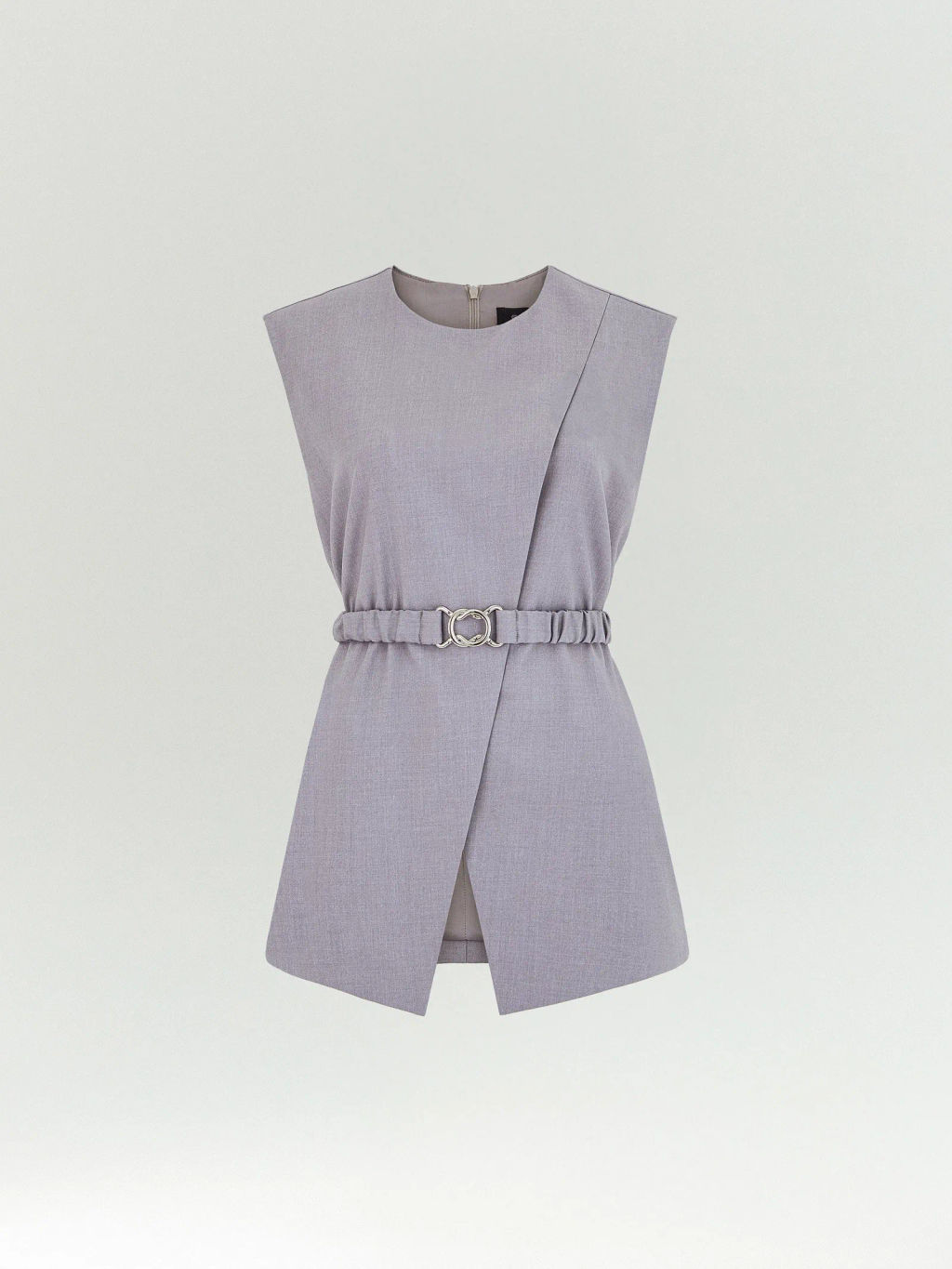 ЕМКА / Топ из костюмной ткани с поясом - Emka фото 2