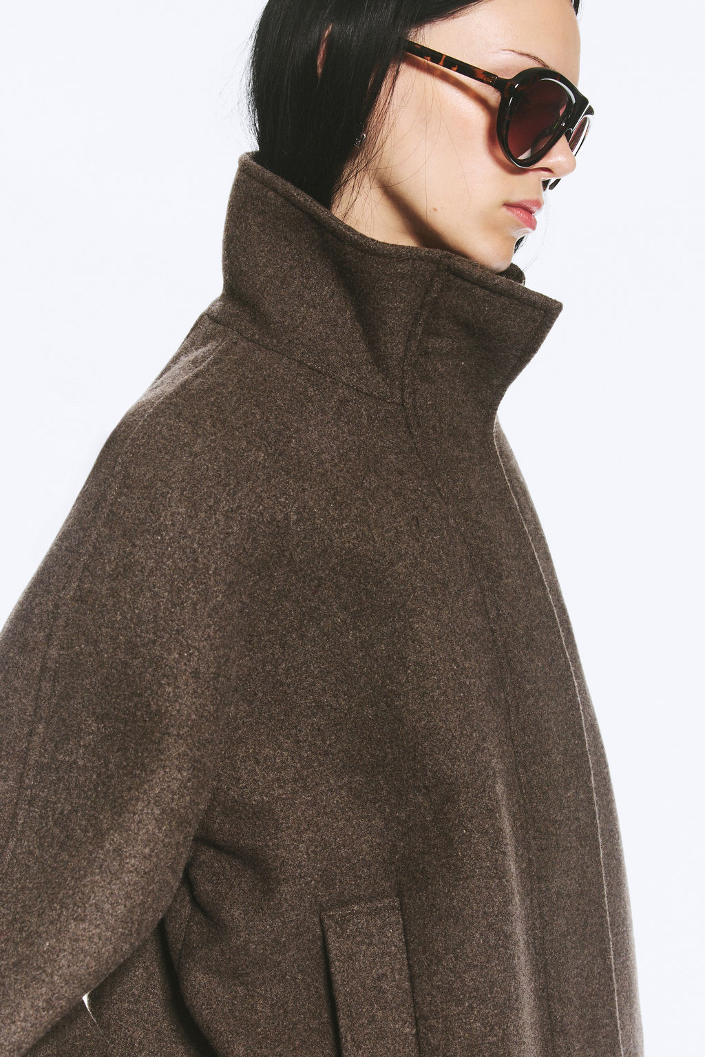 Chaqueta de mezcla de lana con cuello alto - H&m фото 6