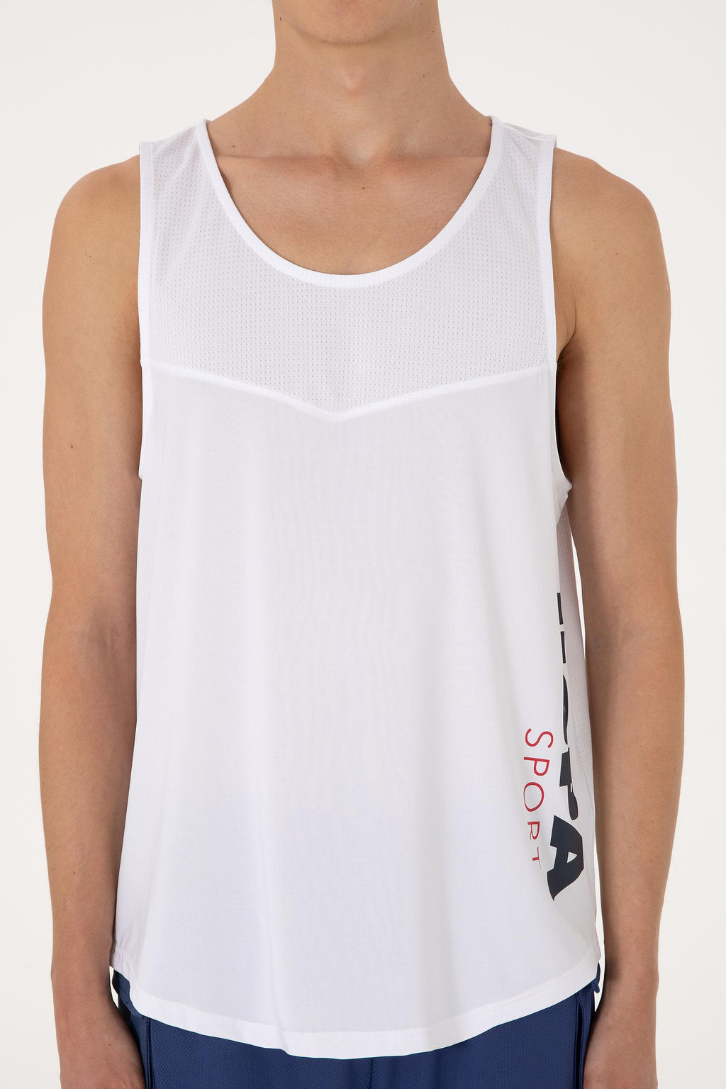 Erkek Regular Fit Bisiklet Yaka Beyaz Kolsuz Ti__rt Sepette S_rpriz _ndirim - U.s. polo assn фото 6