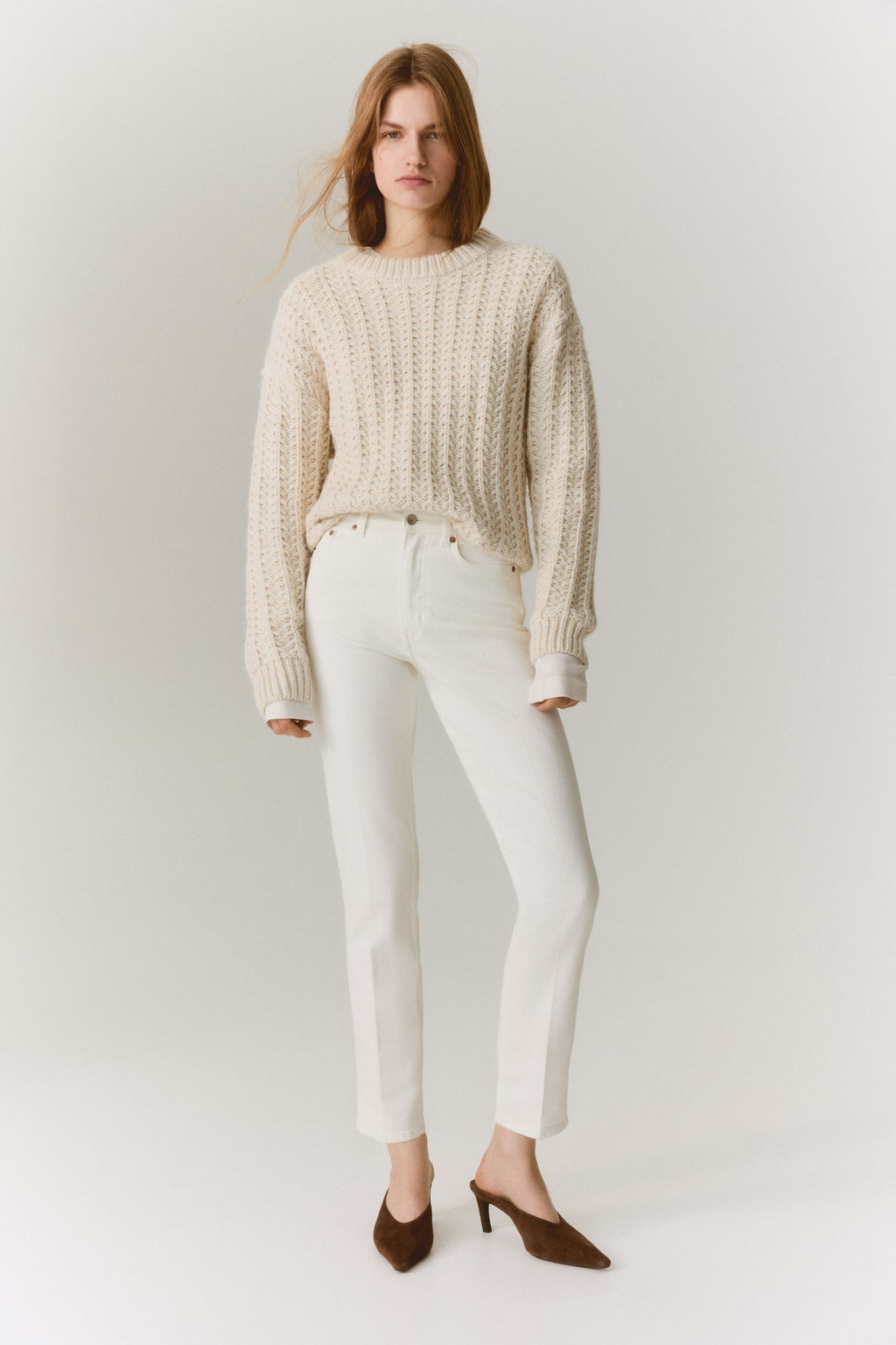 Slim Straight High Ankle Jeans - H&m фото 4