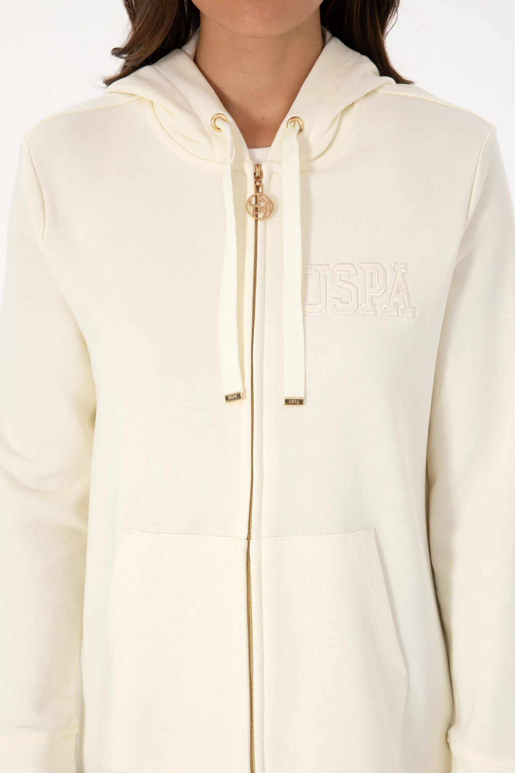 Kad_n BEYAZ Basic Sweatshirt Sepette S_rpriz _ndirim - U.s. polo assn фото 6