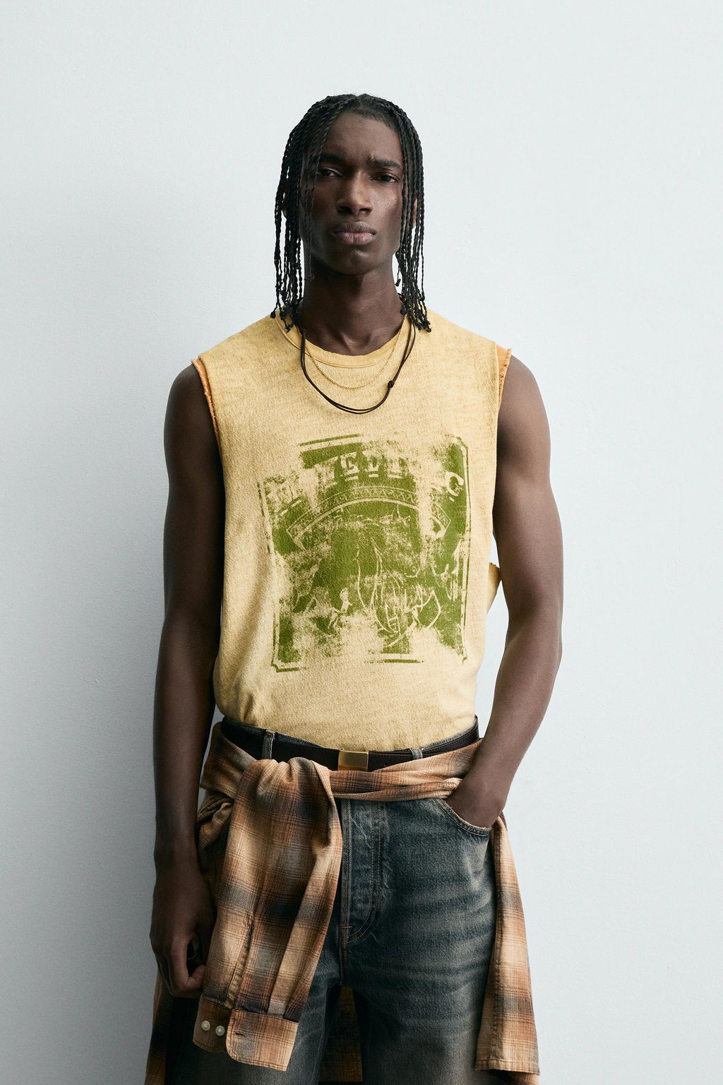 WASHED PRINTED KNIT TANK TOP - Zara фото 2