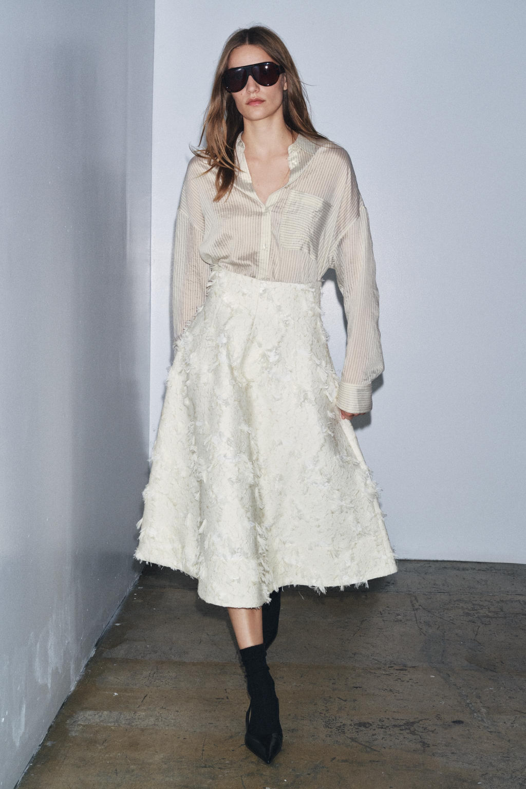 ZW COLLECTION STRUCTURED MIDI SKIRT