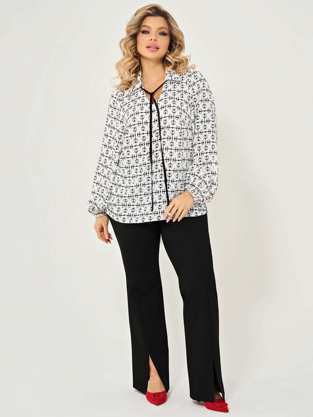 Блузка 0059-27п кремово-белый - Dora фото 29