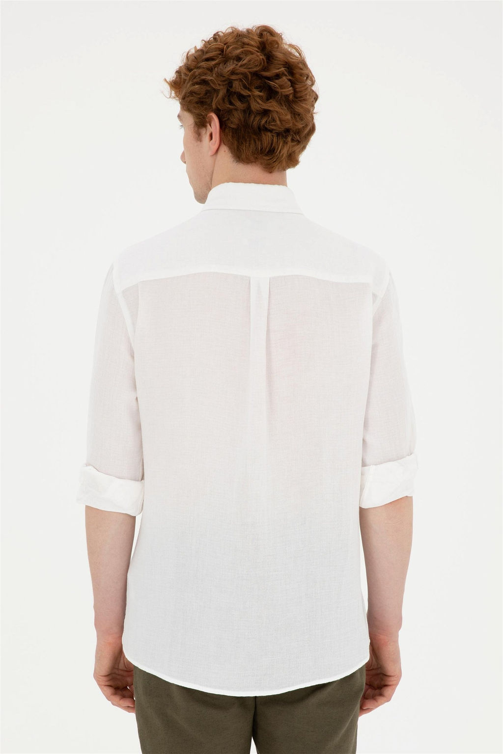 Мужская белая рубашка с длинным рукавом Неожиданная скидка в корзине - U.s. polo assn фото 5