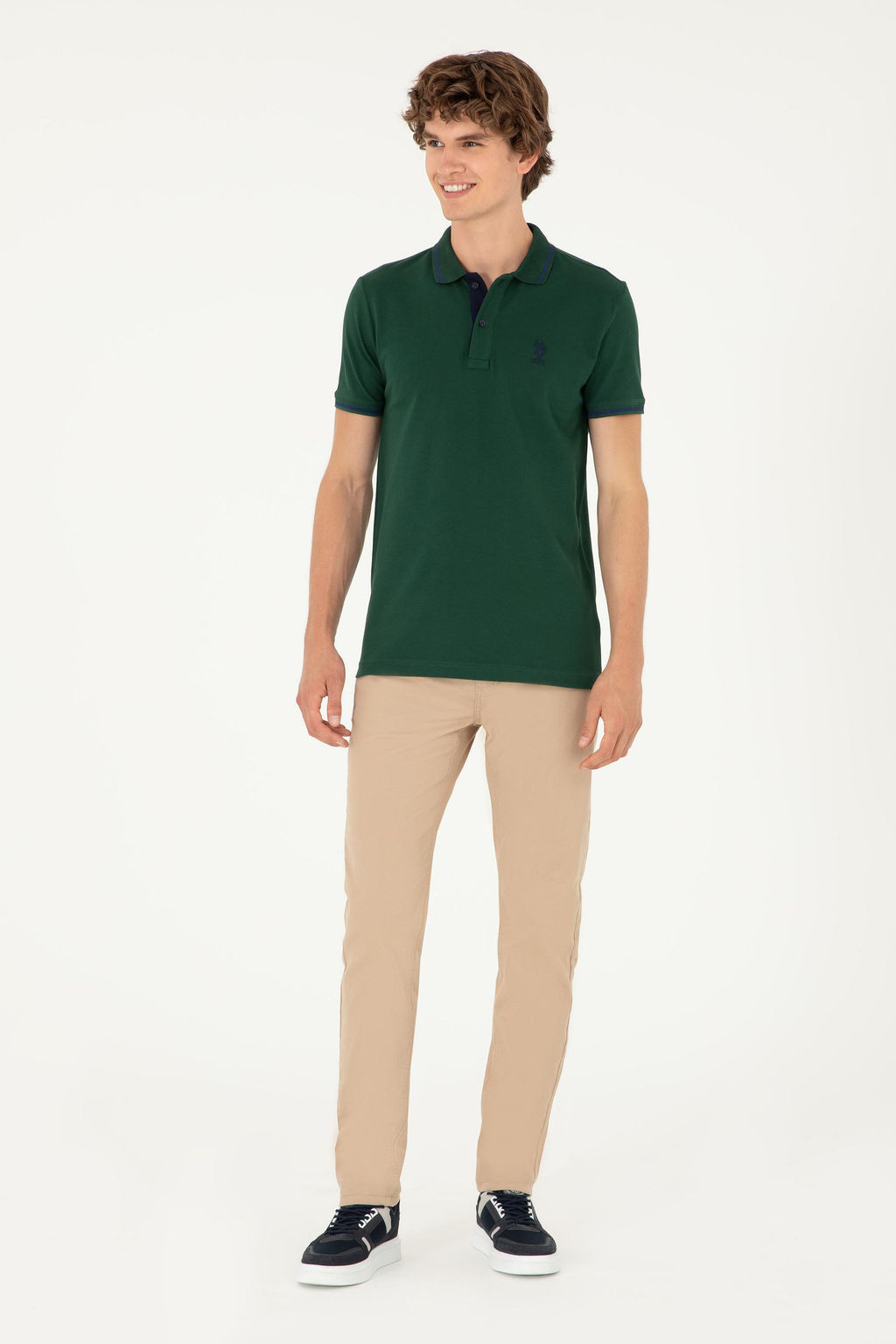 Мужские брюки песочного цвета из парусины - U.s. polo assn фото 3