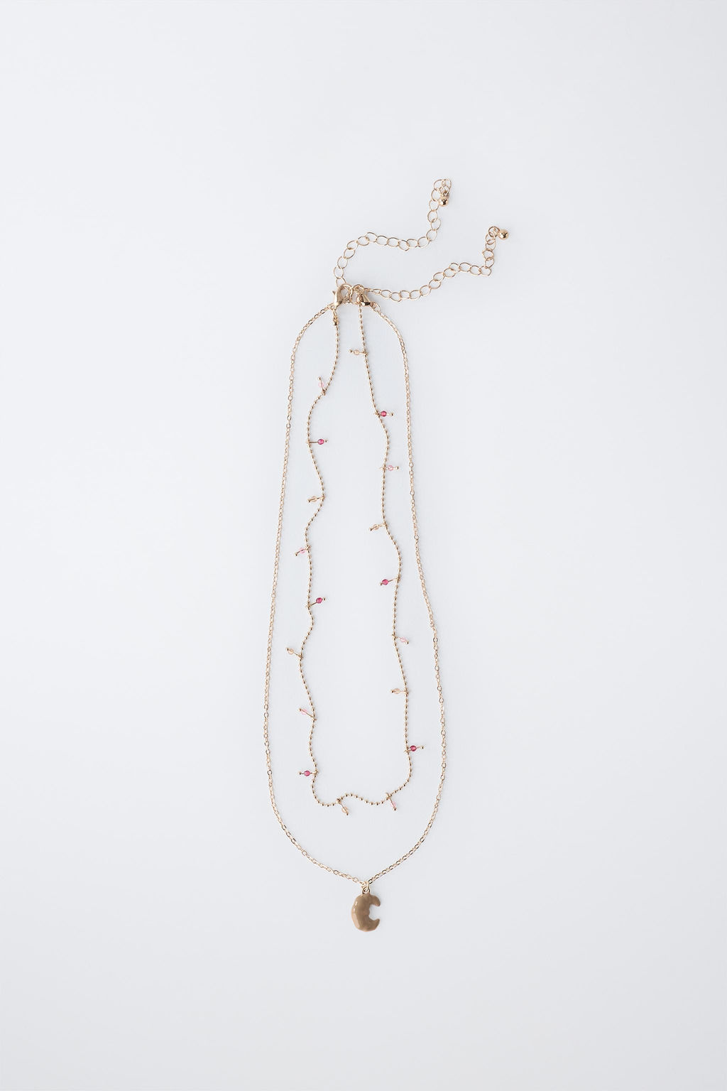PACK OF TWO CROISSANT PENDANT NECKLACES - Zara фото 4