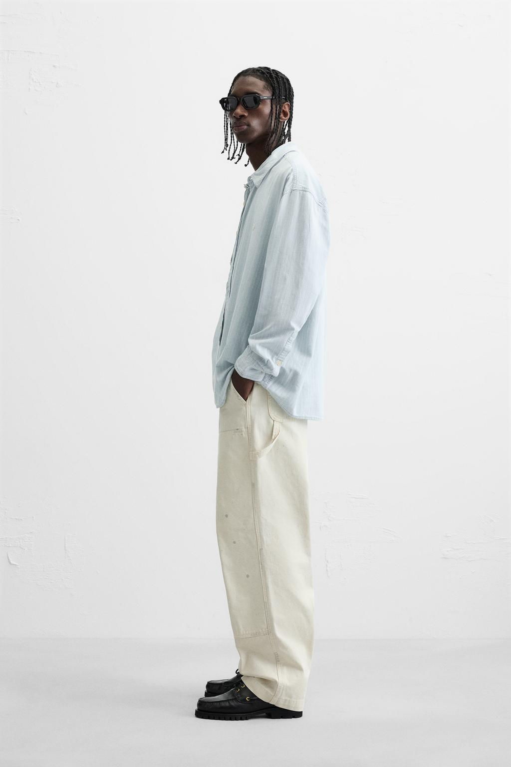 EMBROIDERED STRIPE SHIRT - Zara фото 4