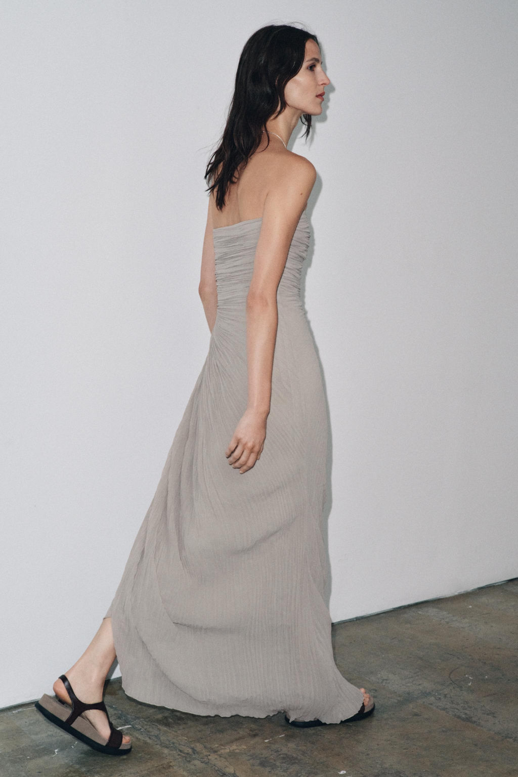 PLEATED BUSTIER DRESS - Zara фото 3