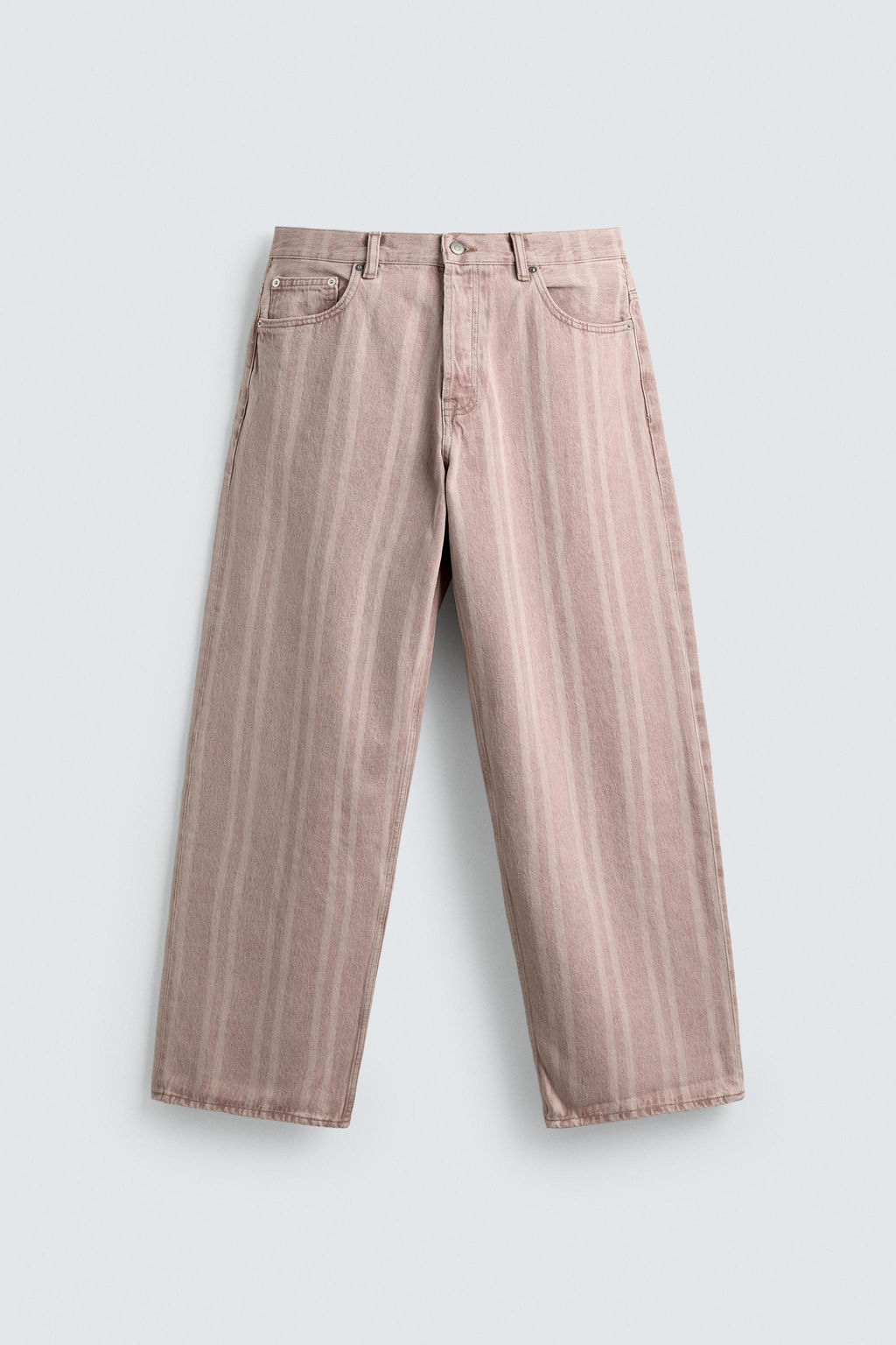 JEANS RELAXED FIT ESTAMPADO RAYAS / Rosa - Zara фото 7