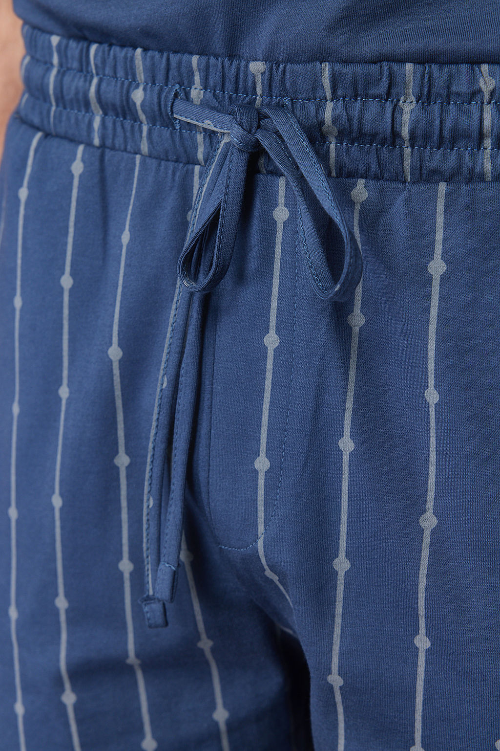TRENDYOL MAN Lacivert Bask?l? Regular Fit Orme Sortlu Pijama Tak?m? TMNSS24PT00025 - Trendyolmilla фото 5
