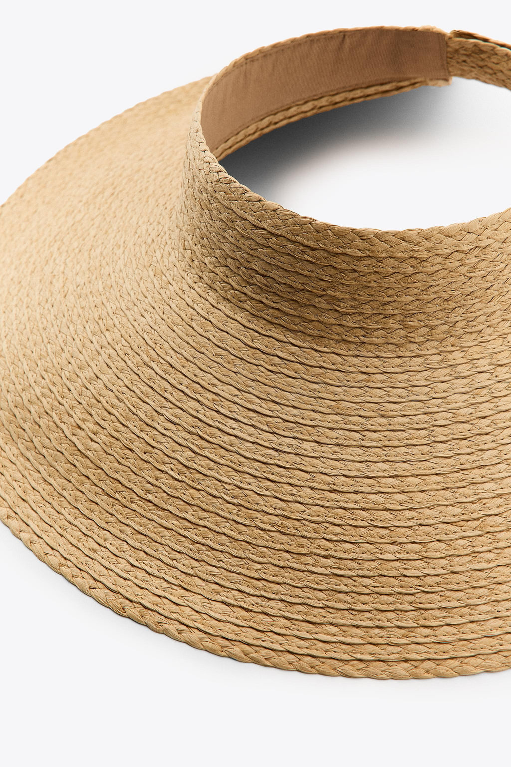 WIDE-BRIMMED WOVEN VISOR