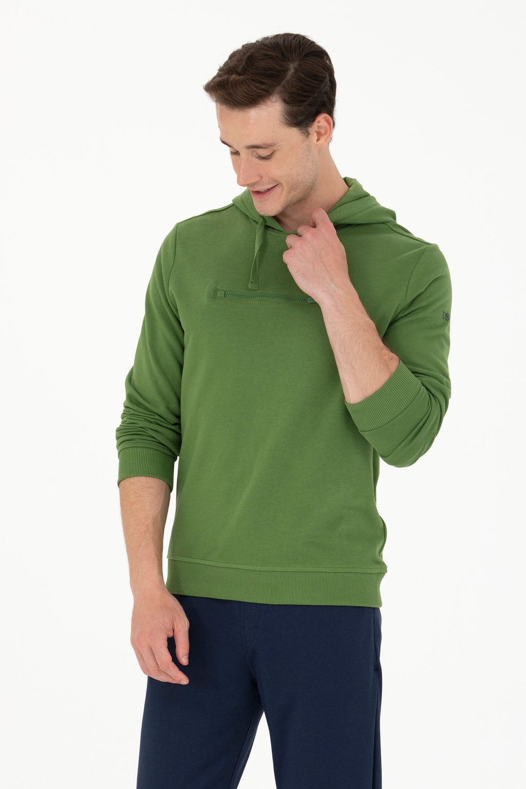 U. S. Polo Assn Мужская зеленая толстовка с капюшоном - U.s. polo assn фото 17