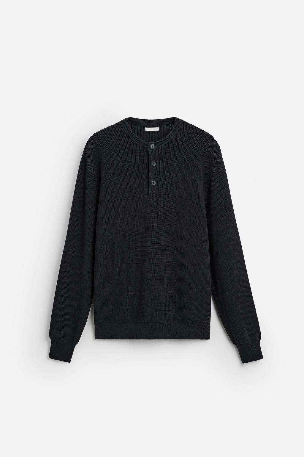 PURL KNIT SWEATER WITH BUTTONS - Zara фото 5