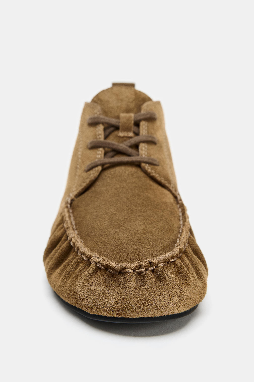 RUCHED SPLIT SUEDE ANKLE BOOTS - Zara фото 5