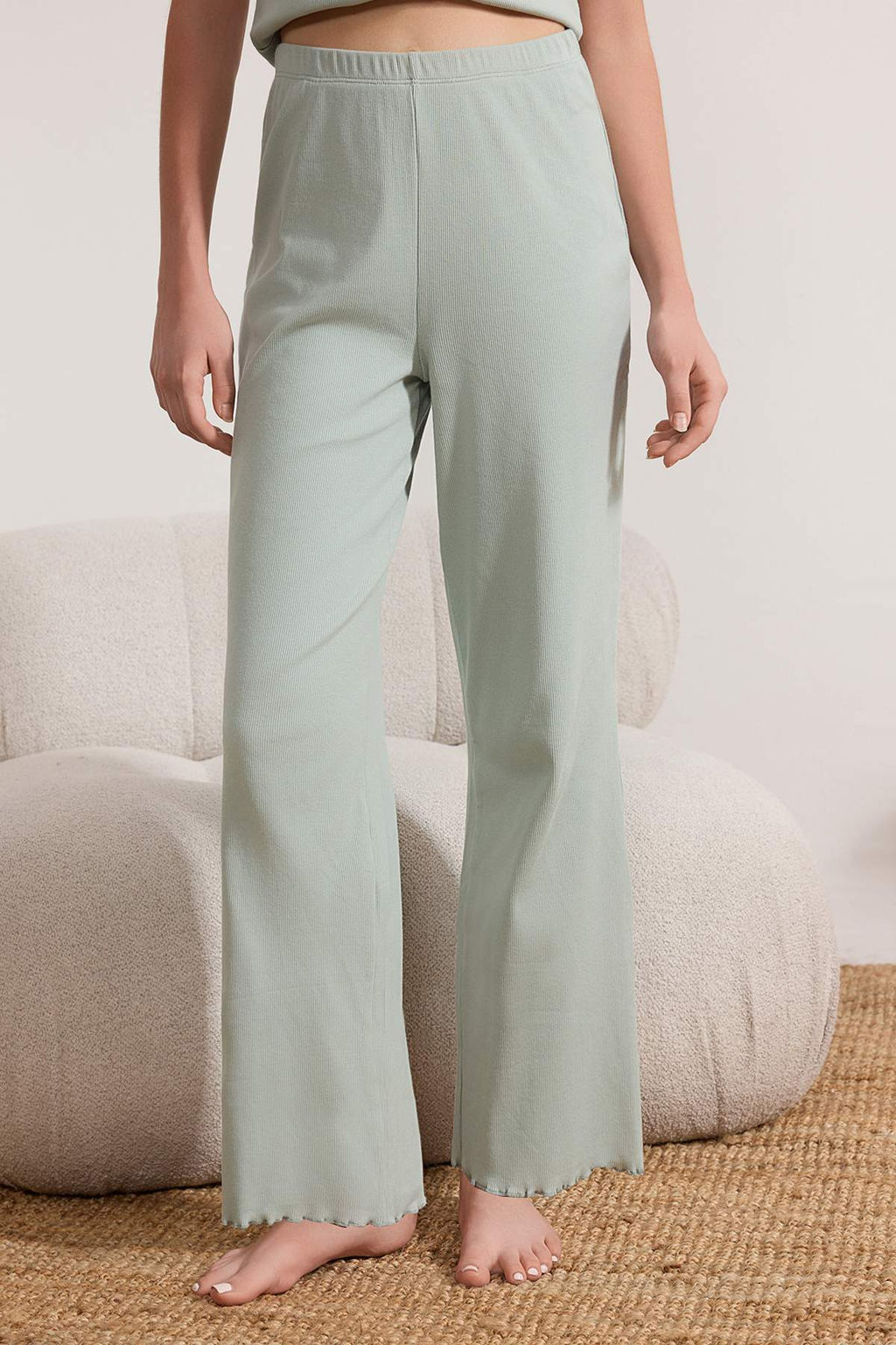 Mint %100 Pamuklu Baby Overloklu Fitilli H?rkal? Orme Pijama Tak?m? THMSS26PT00028 - Trendyolmilla фото 3