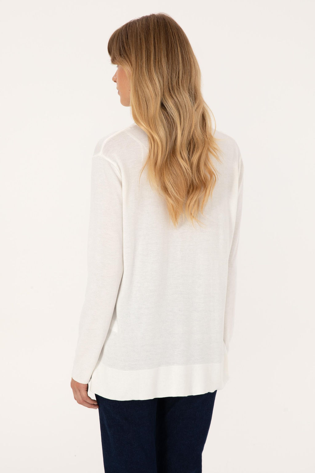 Kad_n Ekru Bisiklet Yaka Basic Kazak - U.s. polo assn фото 5