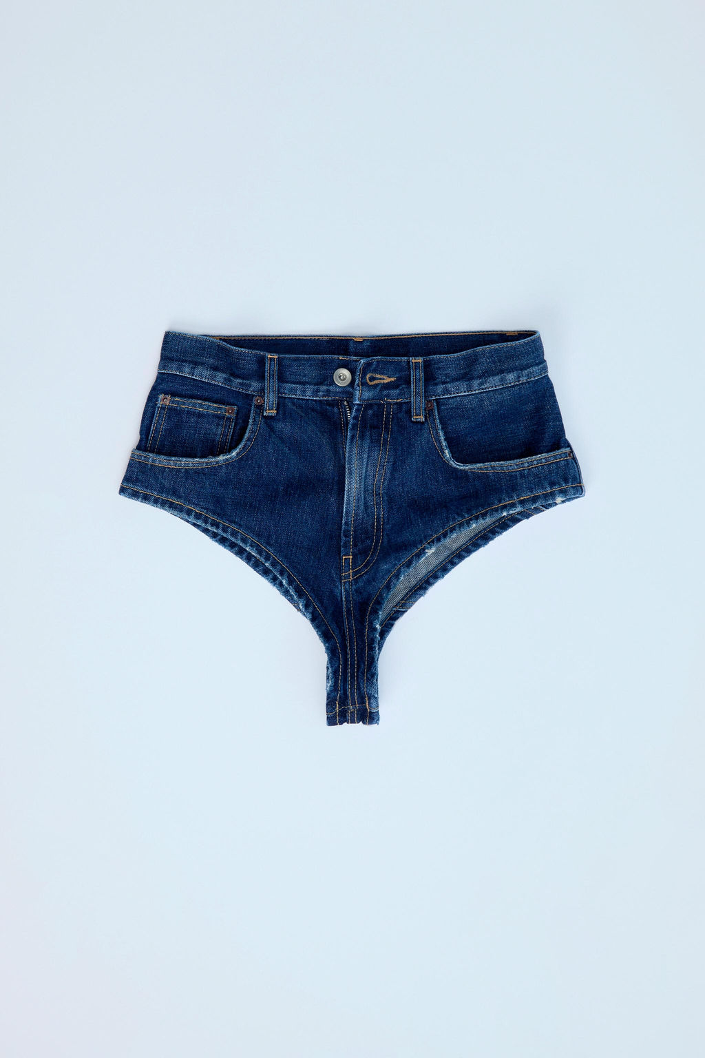TRF HIGH-WAIST MINI DENIM SHORTS - Zara фото 3