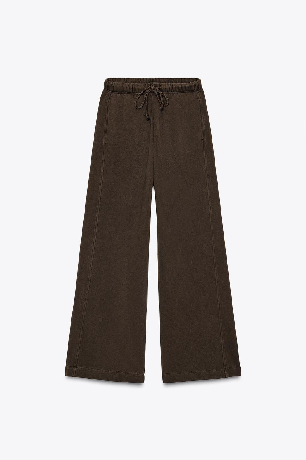 STRAIGHT-LEG PLUSH TROUSERS - Zara фото 32