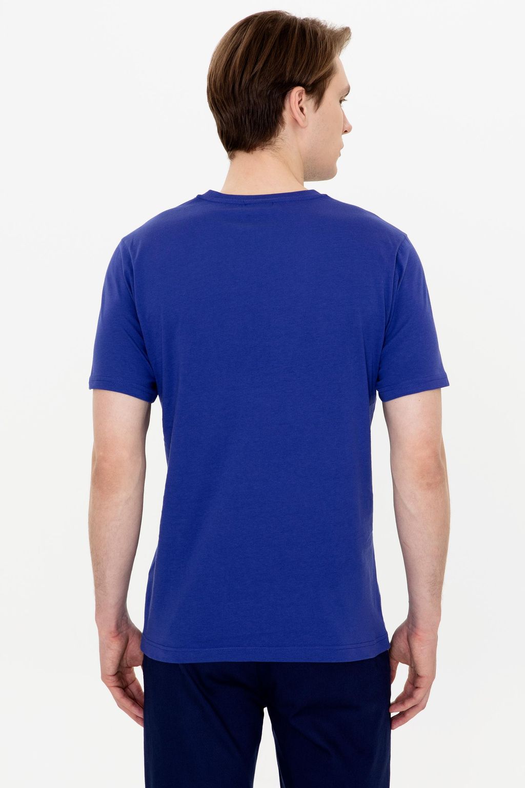 U. S. Polo Assn Мужская синяя футболка с круглым вырезом - U.s. polo assn фото 5