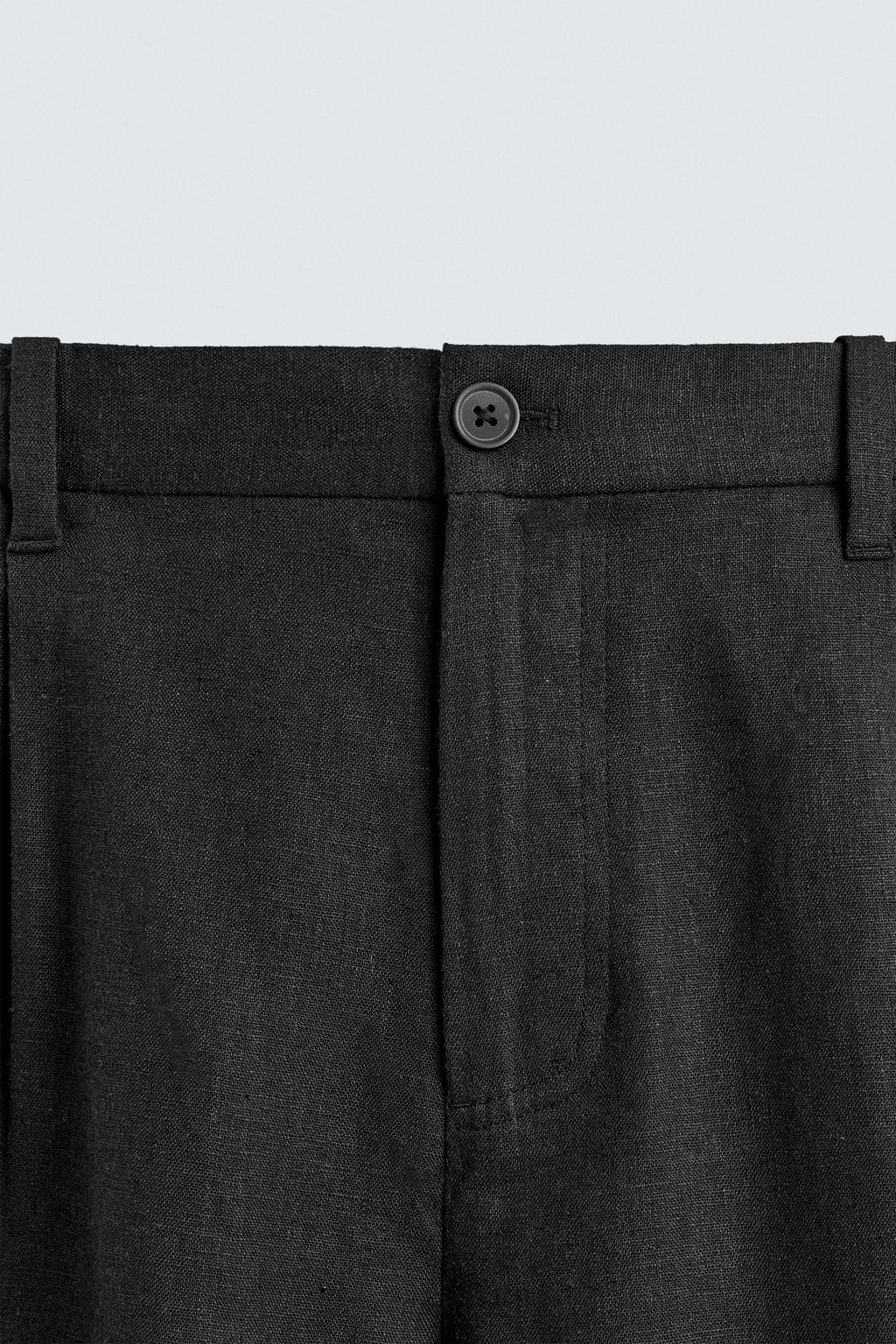 BERMUDA RELAXED FIT LINO - VISCOSA / Negro