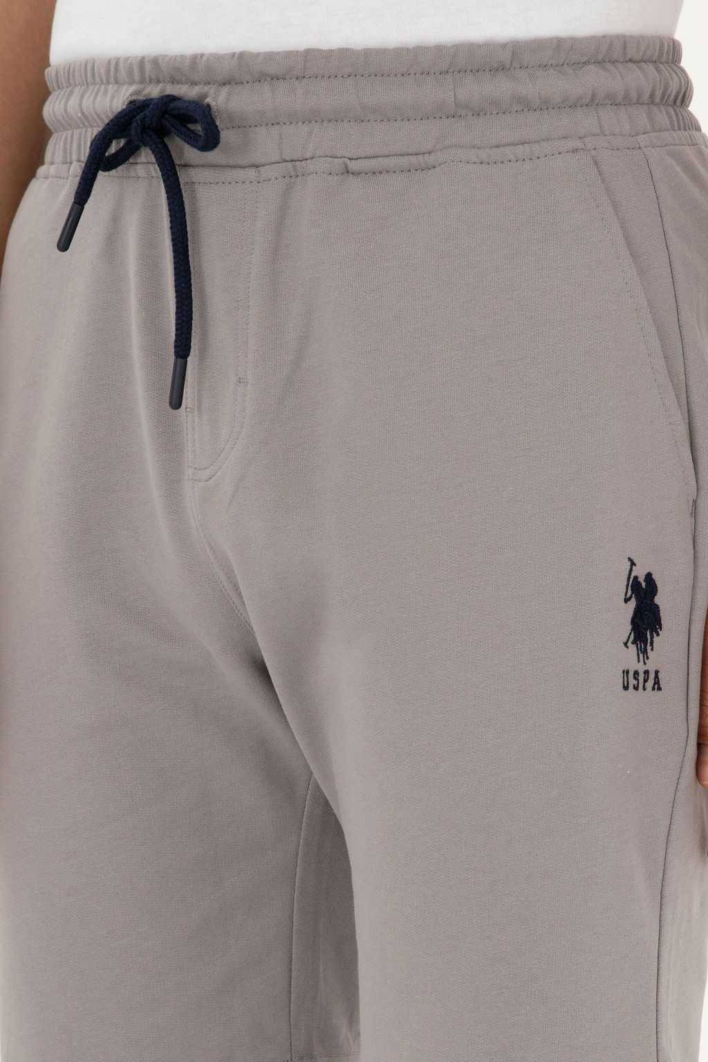 Мужские темно-серые вязаные шорты - U.s. polo assn фото 5