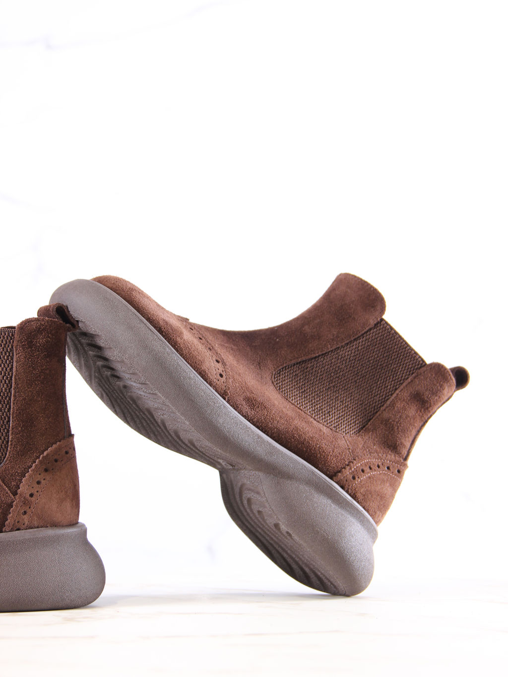 Челси 332.927br.Коричневая замша/мех