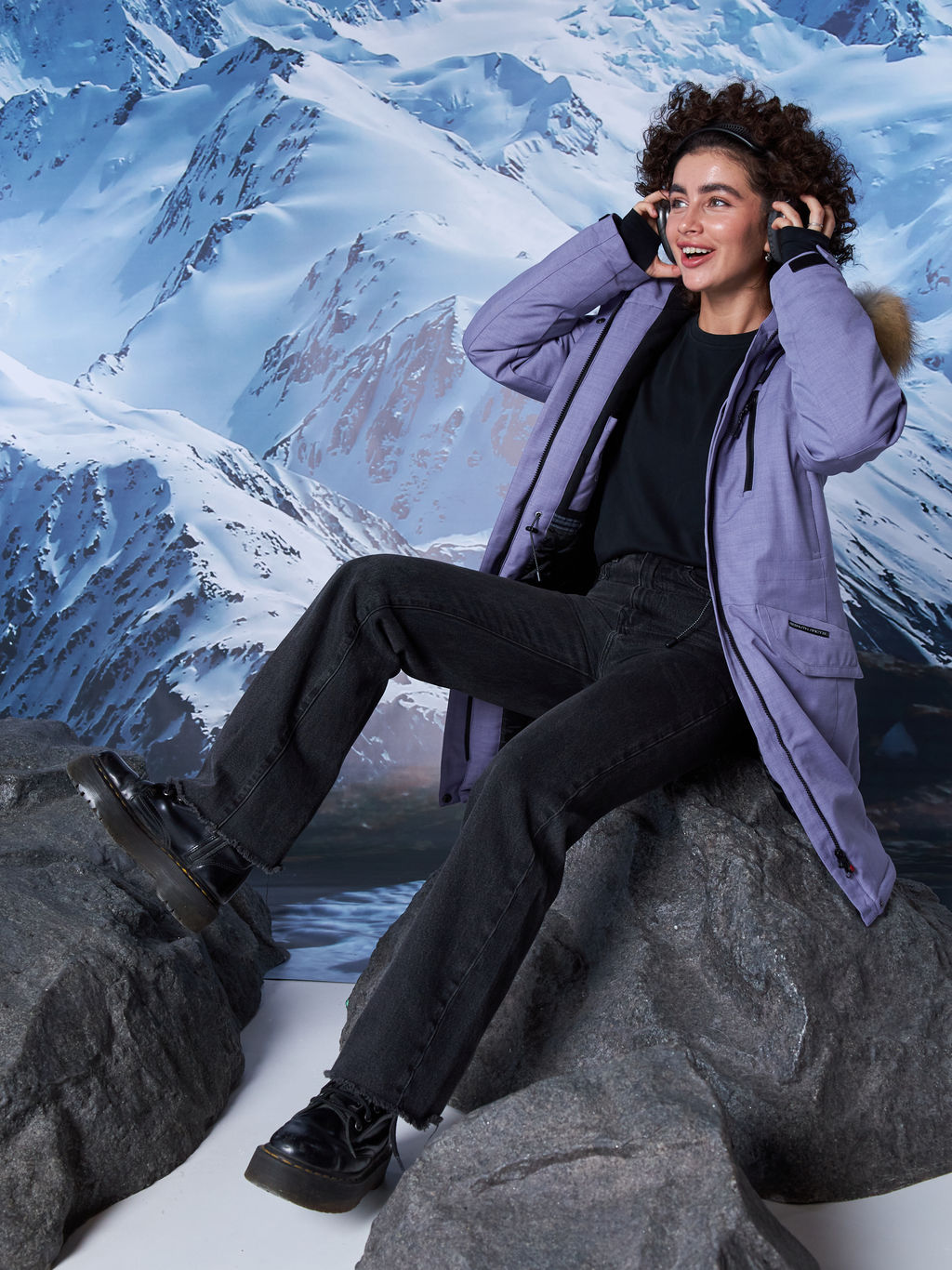 Женская зимняя мембранная парка Azimuth Глория 124/24006_7 Сладкий Лавандовый  фото 3