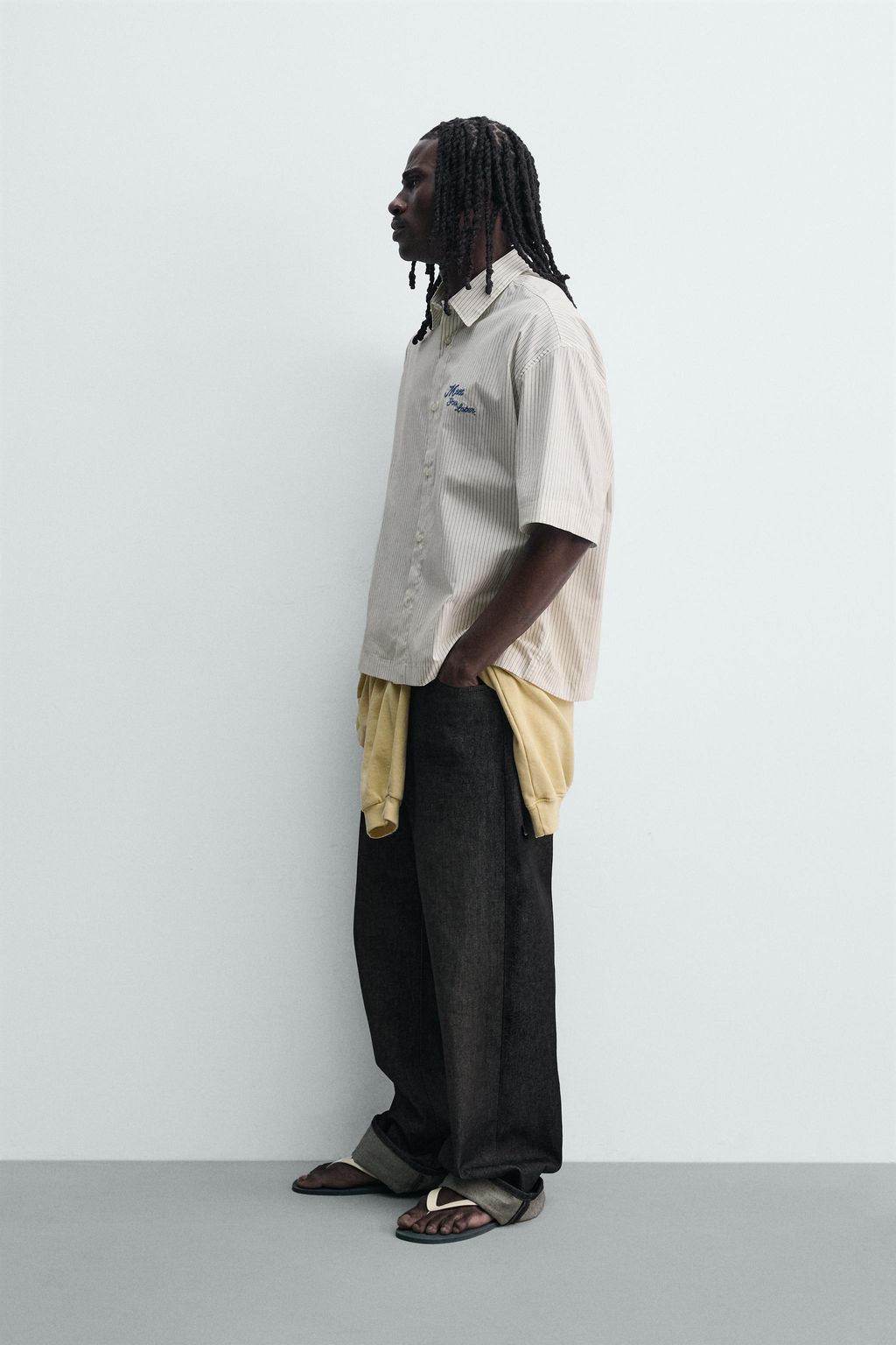 CAMISA RAYAS ESTAMPADO COMBINADO / Blanco - Zara фото 4