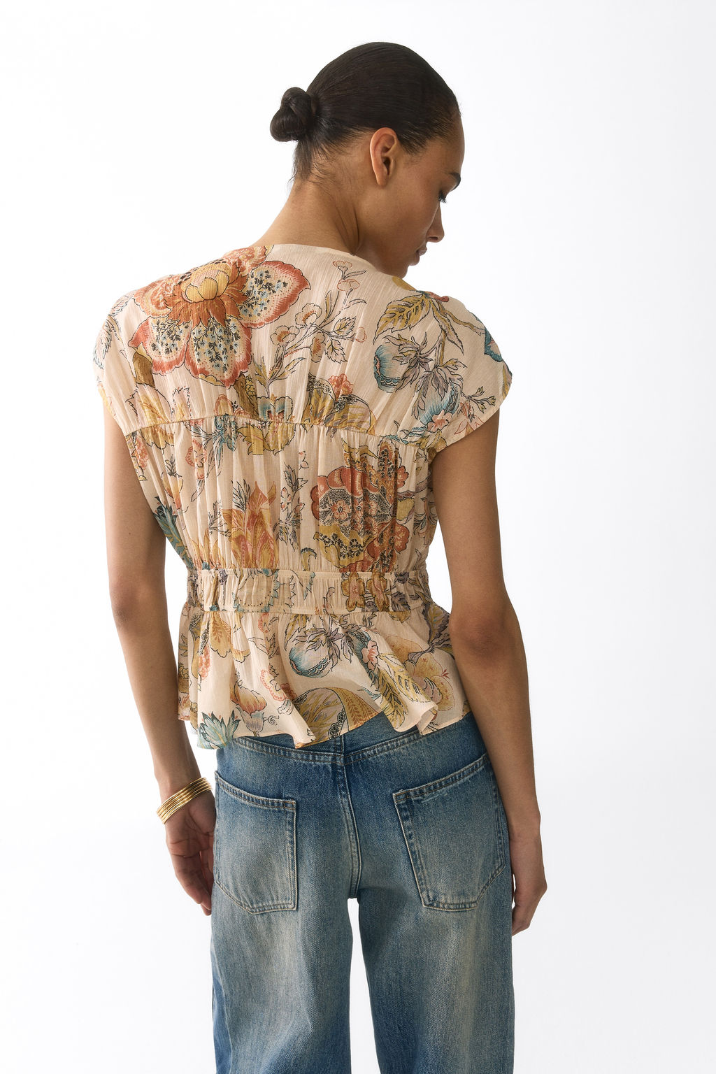 Blusa de algod?n con frunces - H&m фото 7