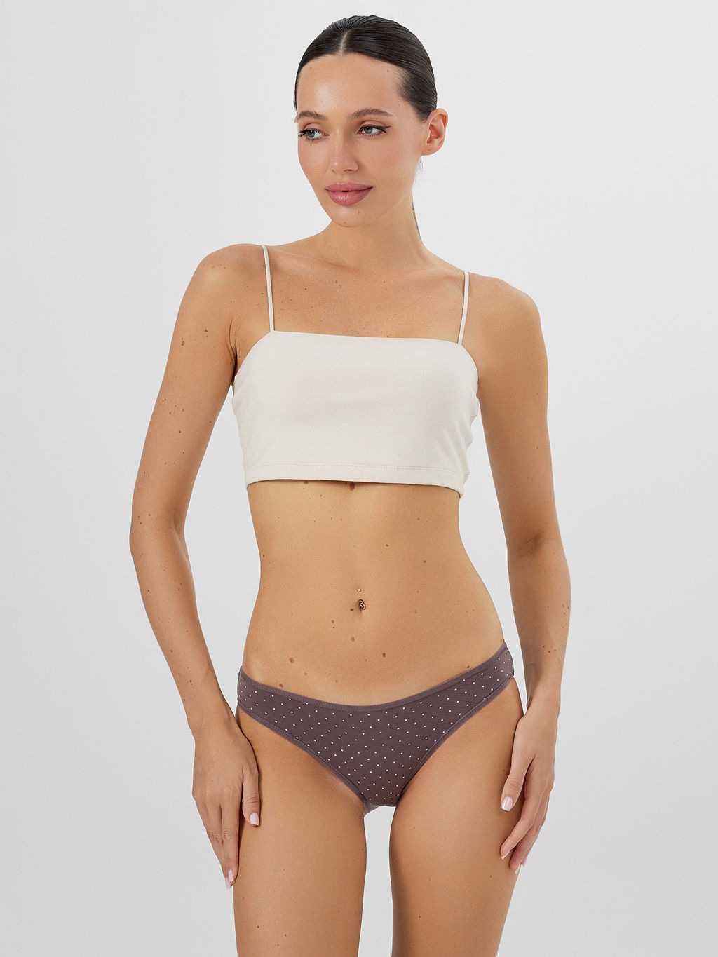 Трусы Mark Formelle слипы женские хлопок с эластаном коричневые  фото 2