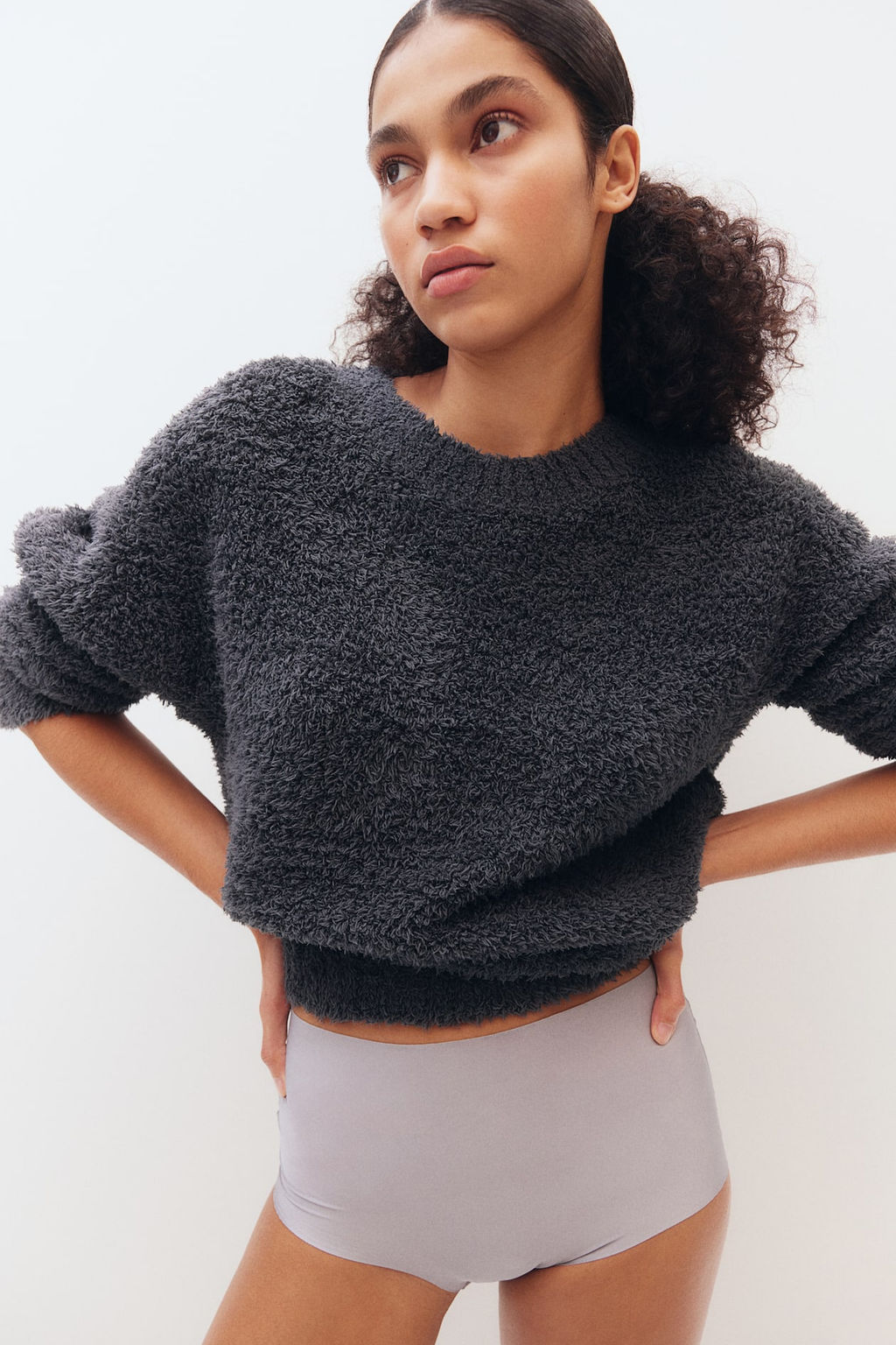 Top loungewear en punto efecto pelo
