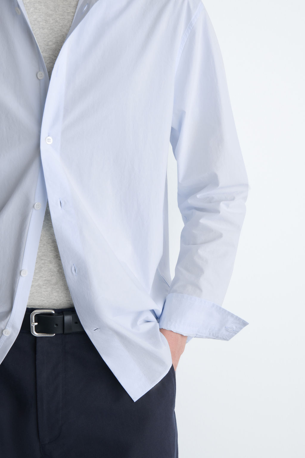 CAMISA DE POPEL?N DE ALGOD?N PIMA RELAXED FIT - H&m фото 11
