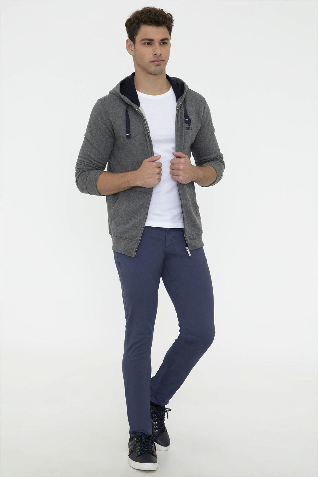 Мужской антрацит вязание мелаж Неожиданная скидка в корзине - U.s. polo assn фото 5